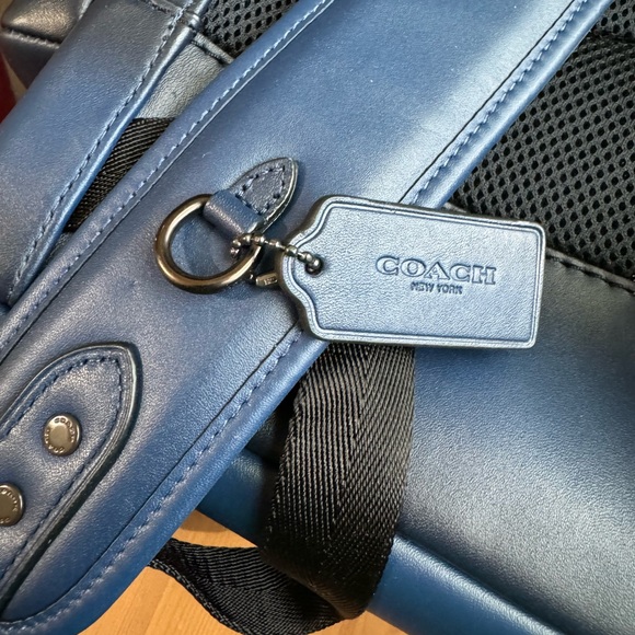 🥰 Coach Hitch Backpack Deep Blue - Picture 12 of 16